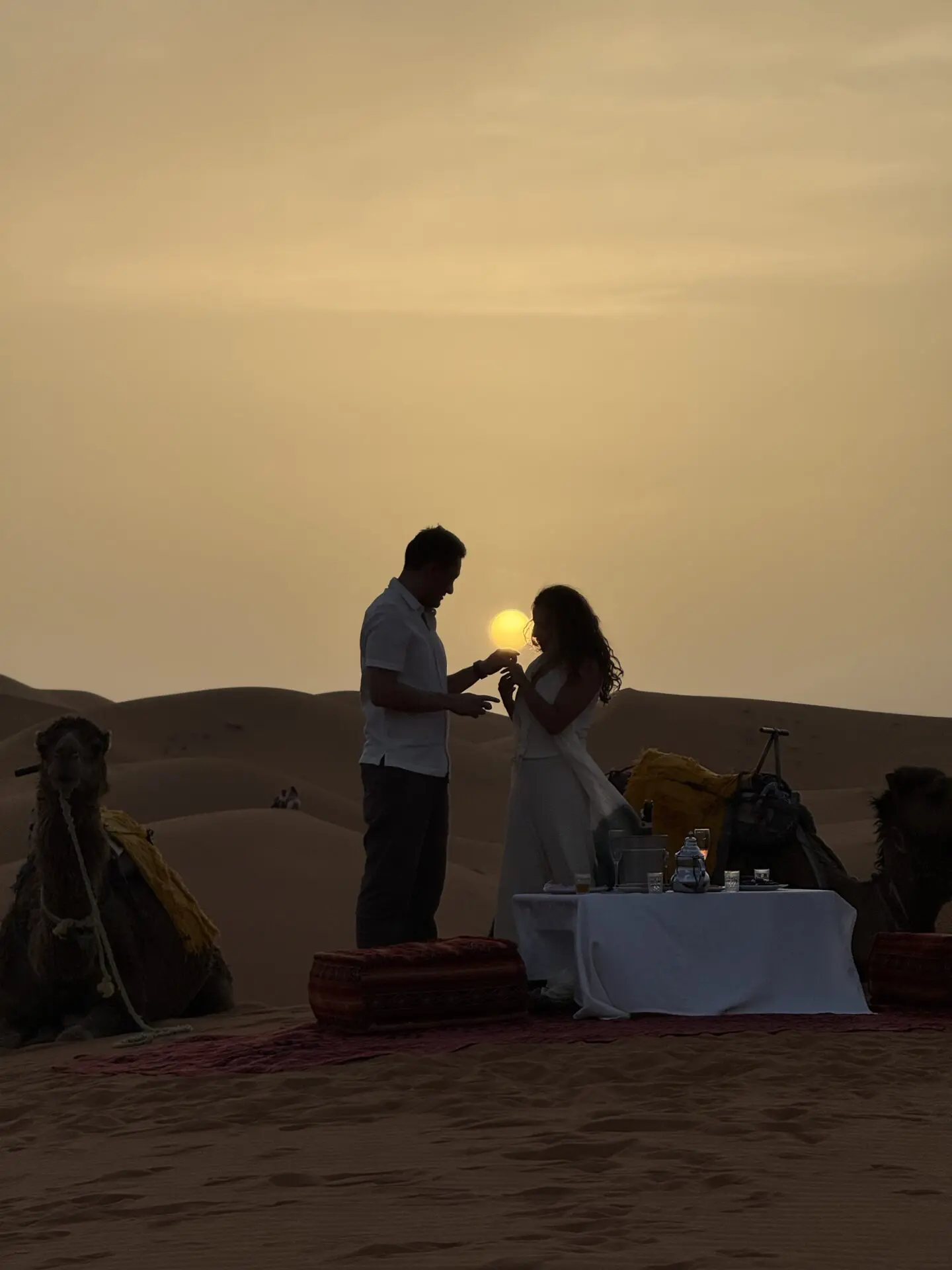 Stargazing in Sahara desert